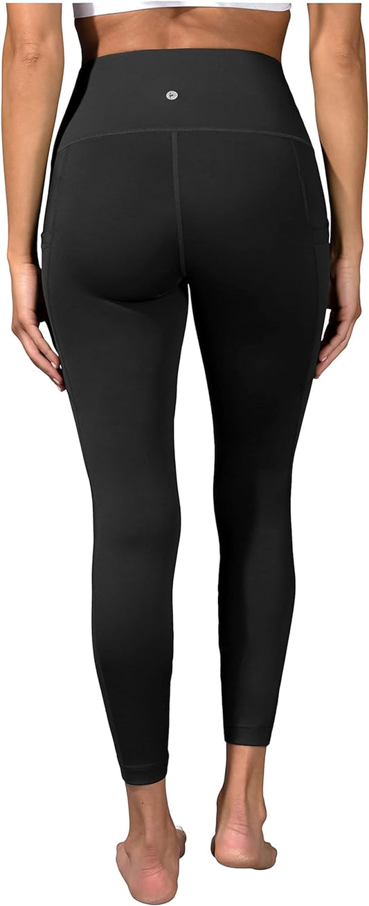 Squat Proof Elastic Free Super High Waisted Tummy Control Ankle Leggings with Pockets