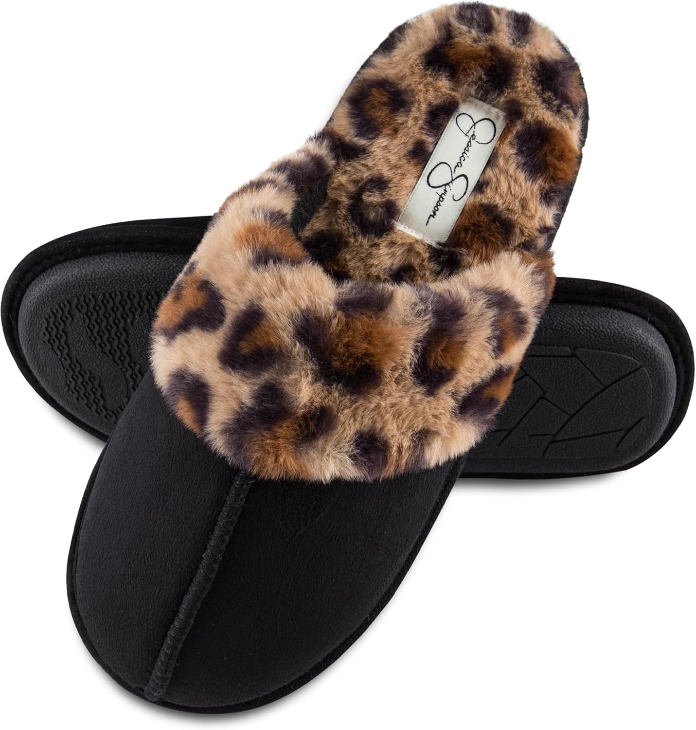 Women'S Comfy Faux Fur House Slipper Slip-On Scuff Memory Foam Soft Plush Lining