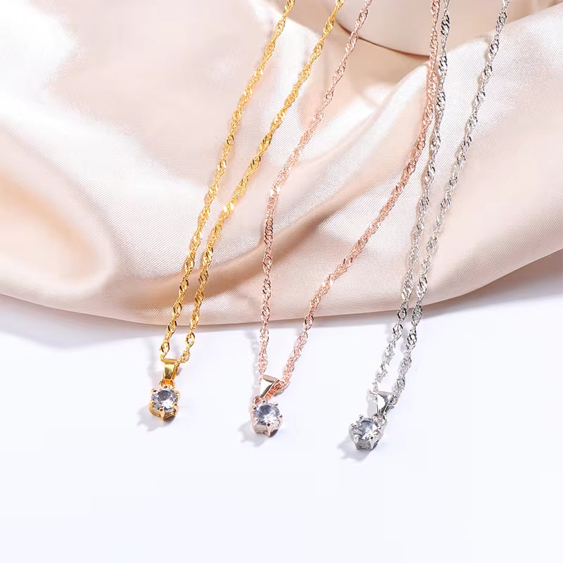 Luxury Women Ring Necklace Earrings Rhinestone Bracelet Female Casual Ladies Jewelry Set